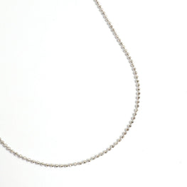 Long Bead Chain - Silver
