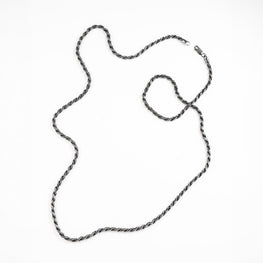 Long Chain Necklace - Black