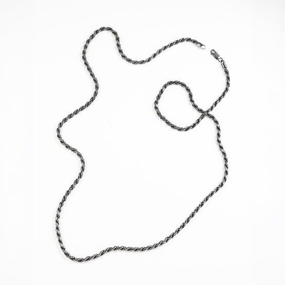 Long Chain Necklace - Black