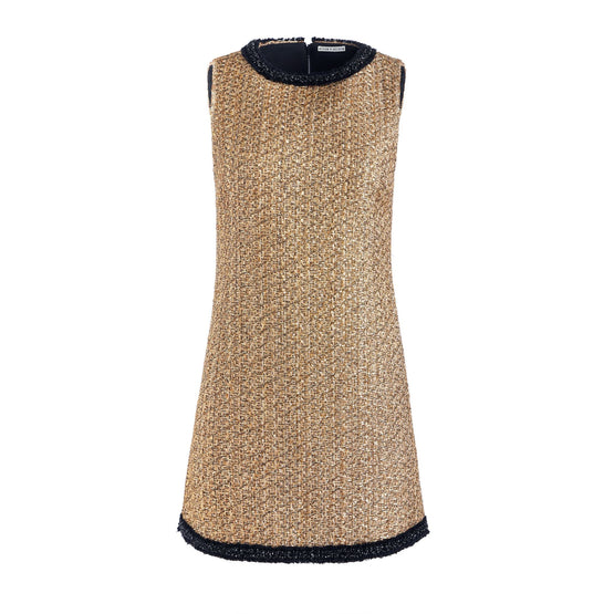 Women Clyde Aline Shift Dress Embell Trim - Gold [價格已含稅]