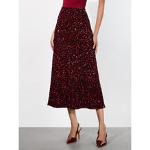 Women Maeve Sequin Kick Flare Slip Skirt - Red [價格已含稅]