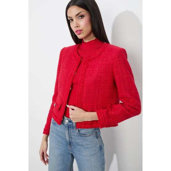Women Landon Cropped Box Jacket - Red [價格已含稅]