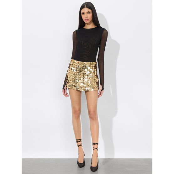 Women Rubi Embell Lr Micro Skirt - Gold [價格已含稅]