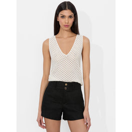Women Annalise Pointelle Vn Tank - White [價格已含稅]