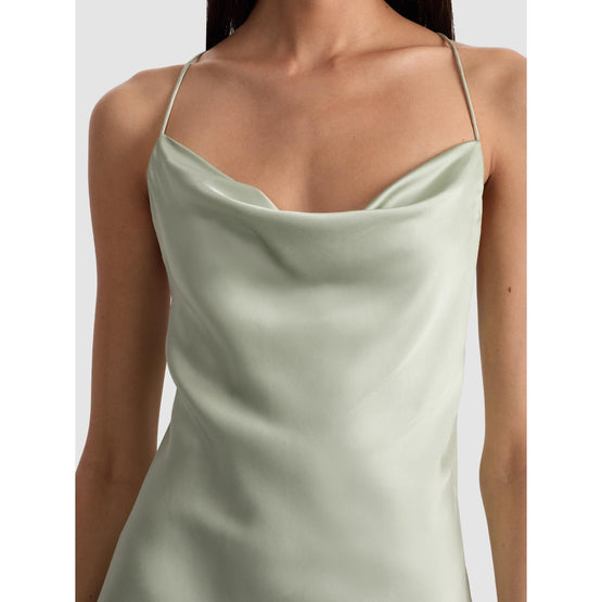 Women Harmony Cowl Bk Mini Slip Dress - Green [價格已含稅]