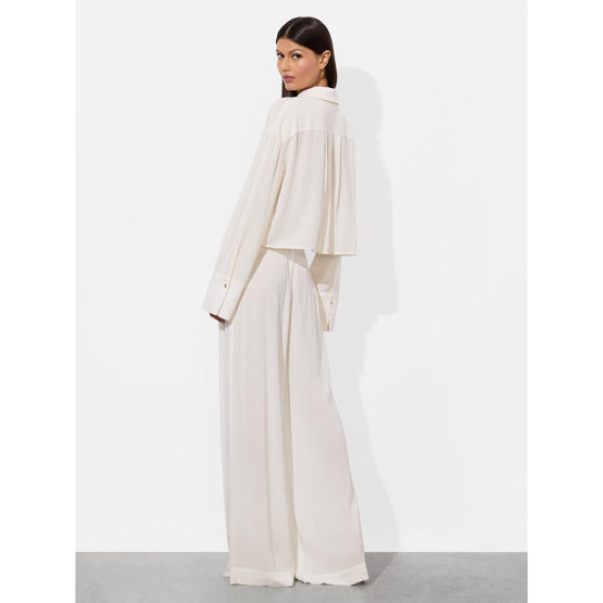 Women Jenna Pltd Wide Leg Pull On Pant - White [價格已含稅]