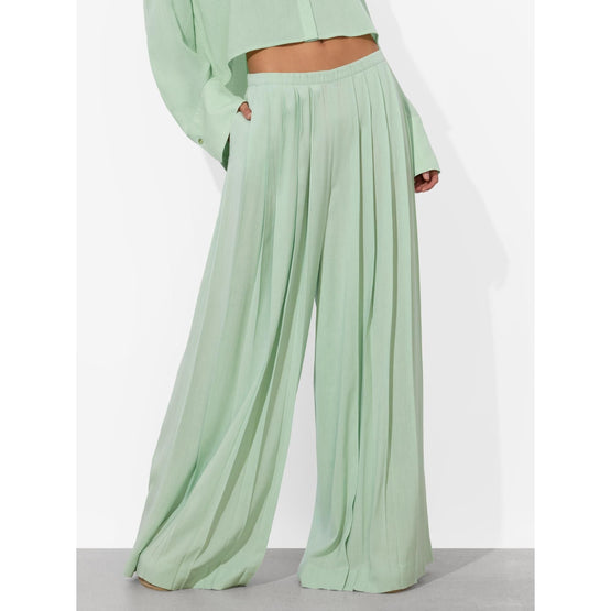 Women Jenna Pltd Wide Leg Pull On Pant - Green [價格已含稅]