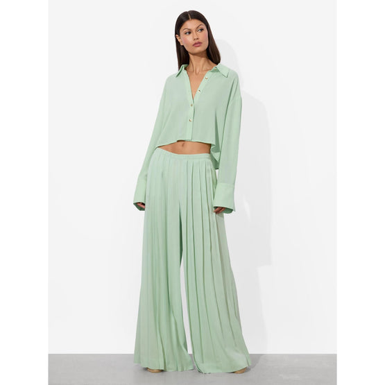 Women Jenna Pltd Wide Leg Pull On Pant - Green [價格已含稅]