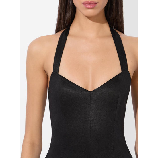 Women Isabelle Halter Neck Flared Midi Dress - Black [價格已含稅]