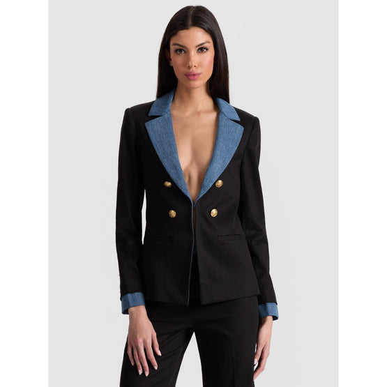 Women Mya Dbl Cuff Combo Blazer - Blue, Black [價格已含稅]