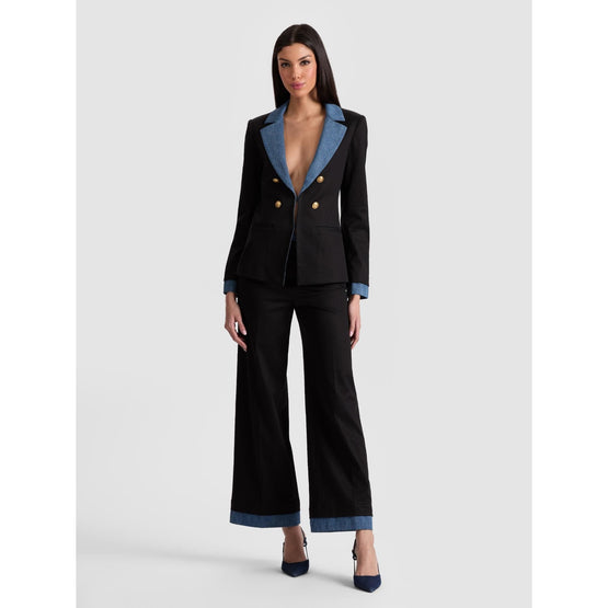 Women Mya Dbl Cuff Combo Blazer - Blue, Black [價格已含稅]