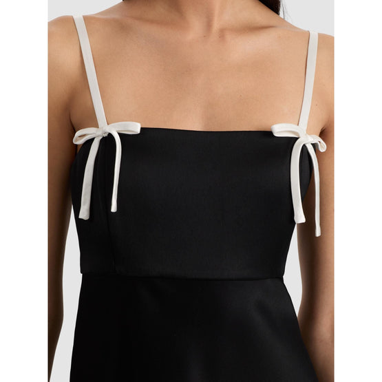 Women Morgan Babydoll Mini Dress Bow Dtl - Black [價格已含稅]