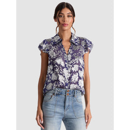Women Martel Flutter Sleeve Blouse - Blue [價格已含稅]