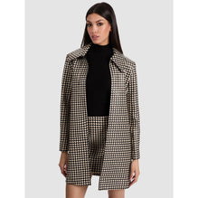 Women Logan Woven Vgn Ltr Coat - Black, Tan [價格已含稅]