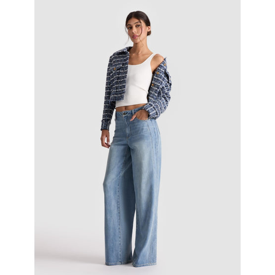 Women Chloe Cropped Boxy Jacket - Blue [價格已含稅]