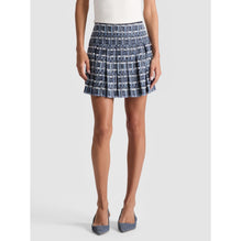 Women Emilie Frayed Box Plt Mini Skirt - Blue [價格已含稅]
