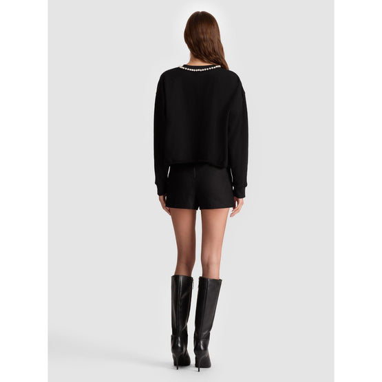 Women Randy Novelty Crew Neck Sweatshirt - Black/Multi [價格已含稅]