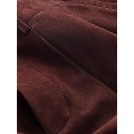 Women Eloise Suede Wide Leg Gaucho Pant - Brown [價格已含稅]