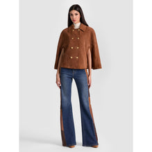Women Reynalda Suede Dbl Breasted Mini Cape - Brown [價格已含稅]