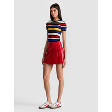Women Toni Vgn Lthr Asymm Pltd Skirt - Red [價格已含稅]