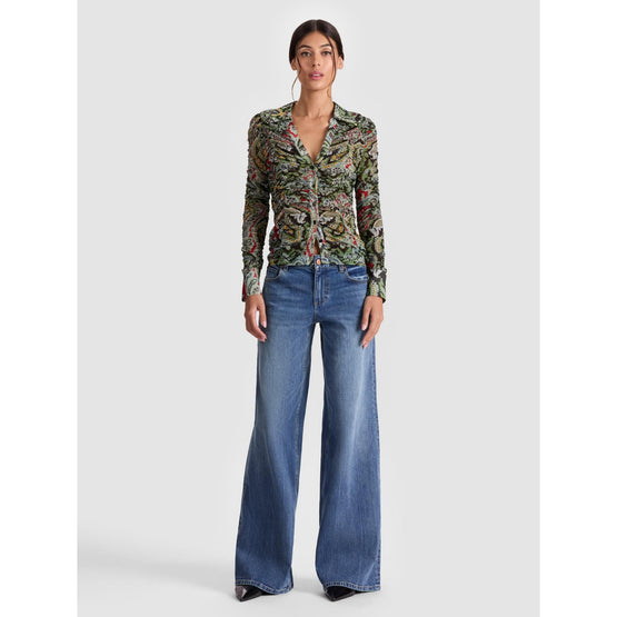 Women Portia Ruched Mesh Btn Dwn - Multi [價格已含稅]