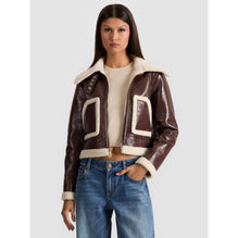 Women Isaiah Faux Shearling Cropped Aviator Jkt - Brown [價格已含稅]