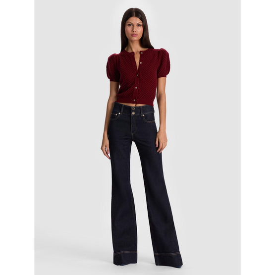 Women Sabine Puff Sleeve Crop Cardi - Red [價格已含稅]