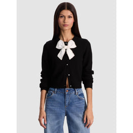 Women Dollie Cardigan With Bow - Black/Multi [價格已含稅]