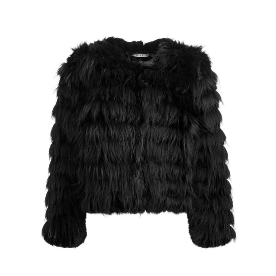 Women Fawn Fur Jkt - Black [價格已含稅]
