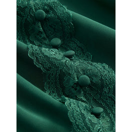 Women Aleena Lace Cold Shldr Tie Ft Blouse - Green [價格已含稅]