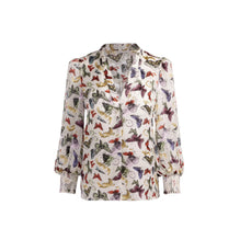 Women Sheila Blouson Sleeve Smocked Cuff Henley Top - White, Multi [價格已含稅]