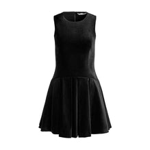 Women Adley Sleeveless Crew Neck Drop Waist Flare Mini Dress - Black [價格已含稅]