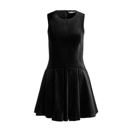 Women Adley Sleeveless Crew Neck Drop Waist Flare Mini Dress - Black [價格已含稅]