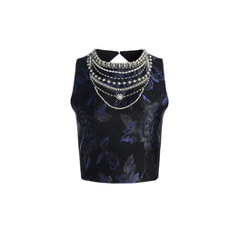 Women Cherra Embell Structured Crop Top - Black [價格已含稅]