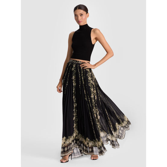 Women Katz Wwb Snbrst Pltd Maxi Skt - Black, Tan [價格已含稅]