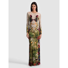 Women Delora Ls Crew Neck Maxi Dress - Green, Multi [價格已含稅]
