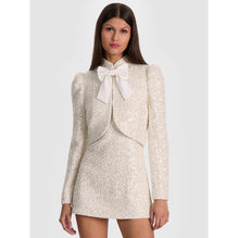 Women Ilaria Embell Cropped Jacket Rmvbl Bow - White [價格已含稅]