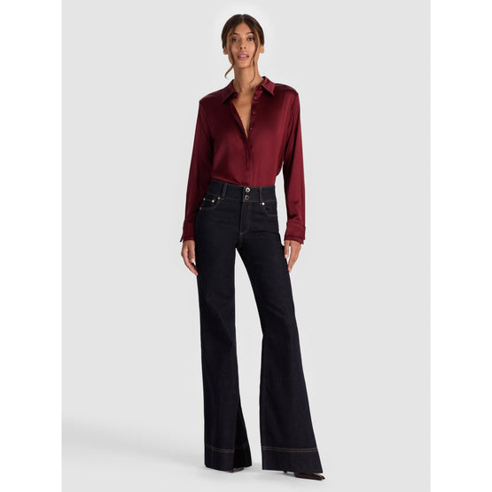 Women Willa Placket Top Piping Detail - Red [價格已含稅]
