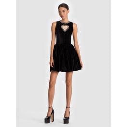 Women Ella Embell Sleeveless Drop Waist Mini Dress - Black [價格已含稅]