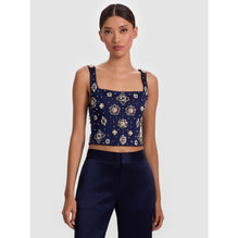 Women Lilianna Embell Square Neck Corset Top - Blue [價格已含稅]