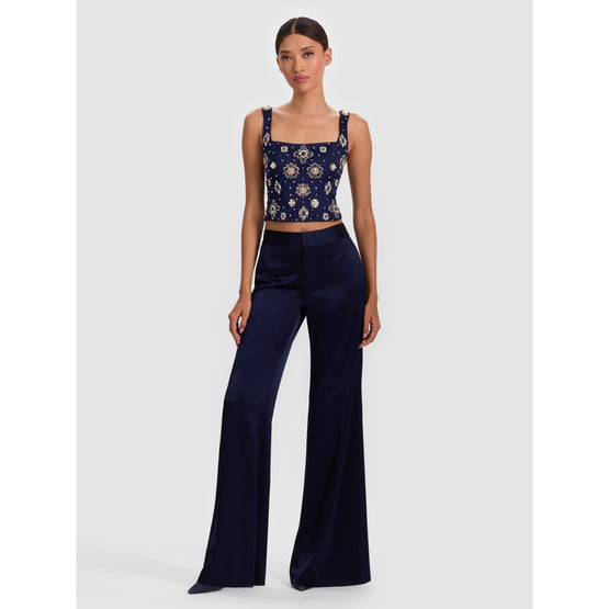 Women Lilianna Embell Square Neck Corset Top - Blue [價格已含稅]