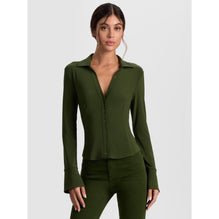 Women Freya Fitted Nipped Waist Btn Dwn Top - Green [價格已含稅]
