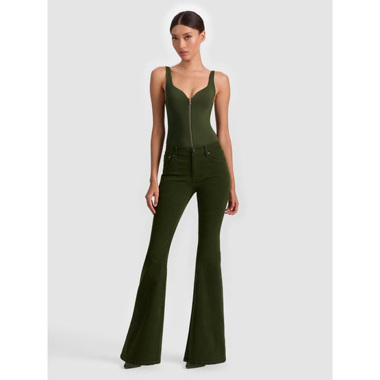 Women Eve Zip Front Bodysuit - Green [價格已含稅]