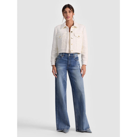 Women Chloe Tweed Cropped Jacket - White [價格已含稅]