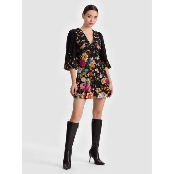 Women Irene Empire Waist Ls Mini Dress - Multi [價格已含稅]