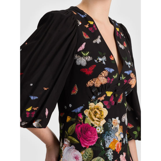 Women Irene Empire Waist Ls Mini Dress - Multi [價格已含稅]