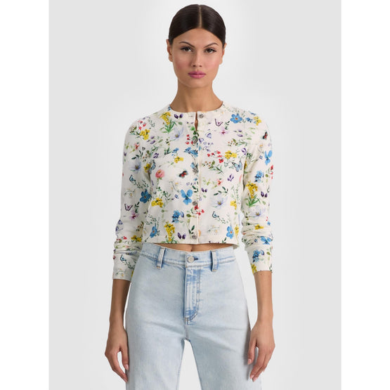 Women Carson Printed Cardigan - White, Multi [價格已含稅]