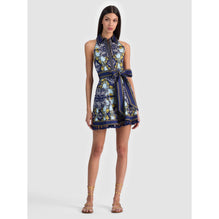 Women Lucy Halter Neck Mini Shirt Dress - Blue, Multi [價格已含稅]