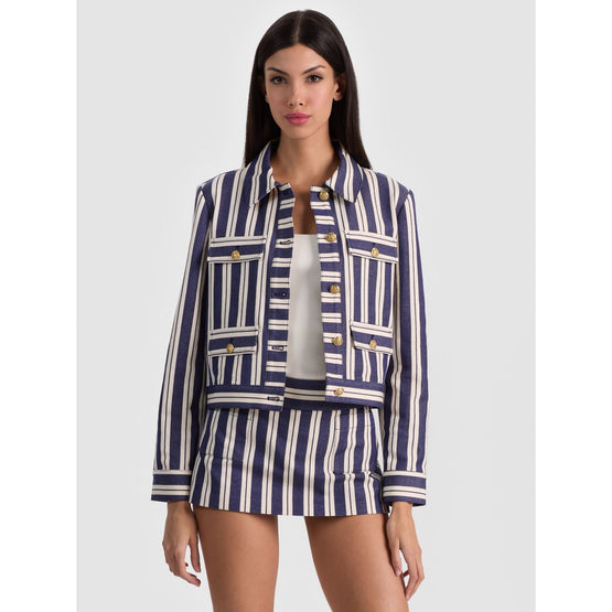 Women Alex Collared Boxy Jacket - Blue [價格已含稅]