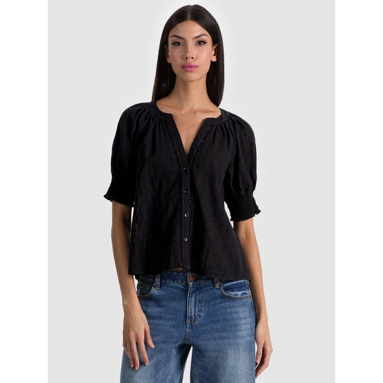 Women Thalia Puff Sleeve Btn Dwn Blouse - Black [價格已含稅]